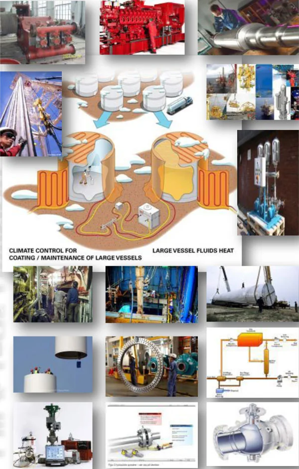 Oil and gas maintenance work collage from their site